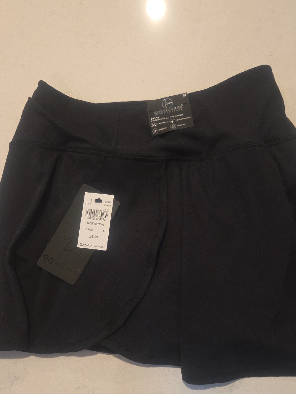 90 Degree By Reflex Black Performance Skort